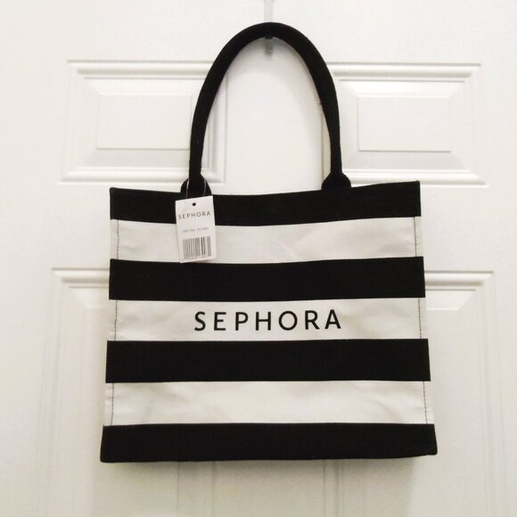 Sephora Logo Canvas Tote Bag- NEW - Picture 2 of 6